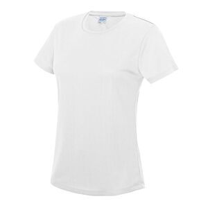 Just Cool Womens/Ladies Sports Plain T-Shirt / Arctic White